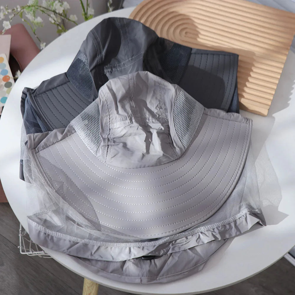Lightweight Foldable Bee Mosquito Hat UPF50+ Wide Brim Net Cover Qme