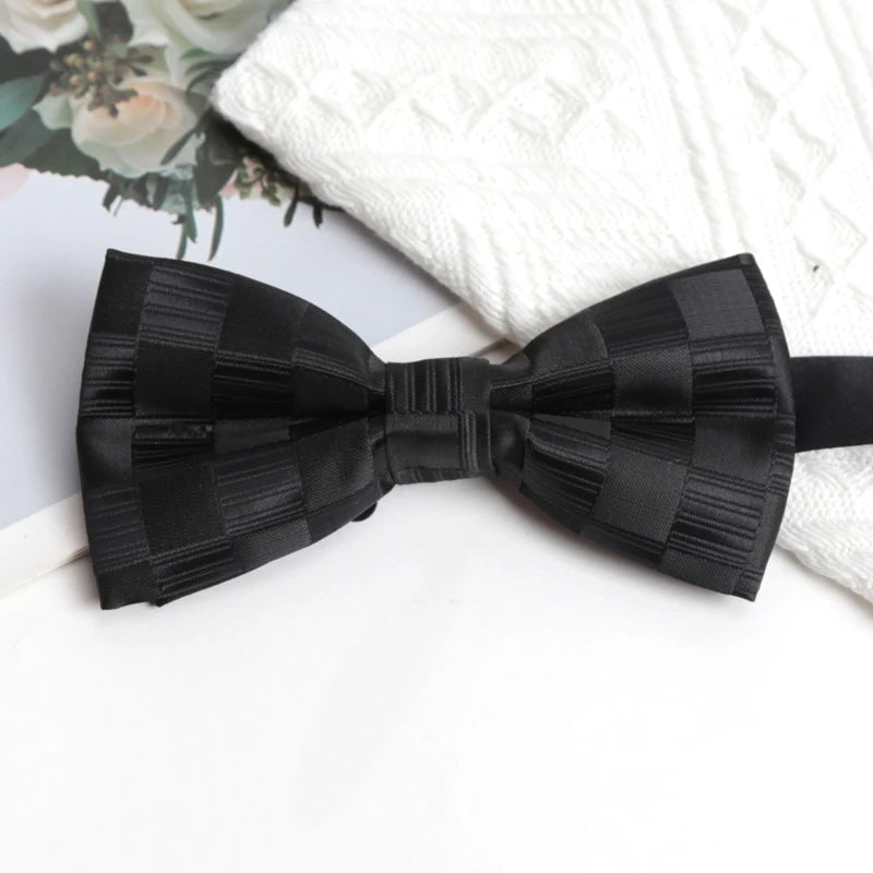 Bow Ties Butterfly Party Wedding Men Tie Black Adjustable Bowknot Qme A5