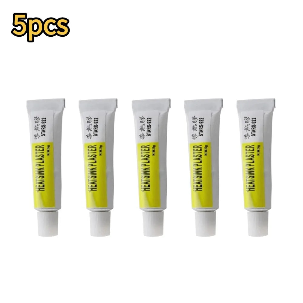 1-20pcs Heatsink Plaster Thermal Silicone Adhesive Cooling Paste Strong Adhesive Compound Glue For Heat Sink Sticky Qme 5pcs