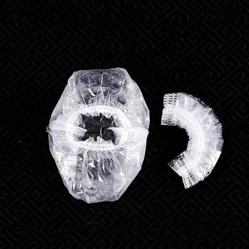 100Pcs Disposable Hair Dye Earmuff Waterproof Ear Cover Baking Oil Wash Shower Bathing Barber Hairdressing Cleaning Accessories Qme