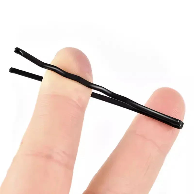 50-600pcs Black Straight Line Hair Clip U-shaped Needle Lady Hairpins Curly Wavy Grips Women Bobby Pins Styling Hair Accessories Qme