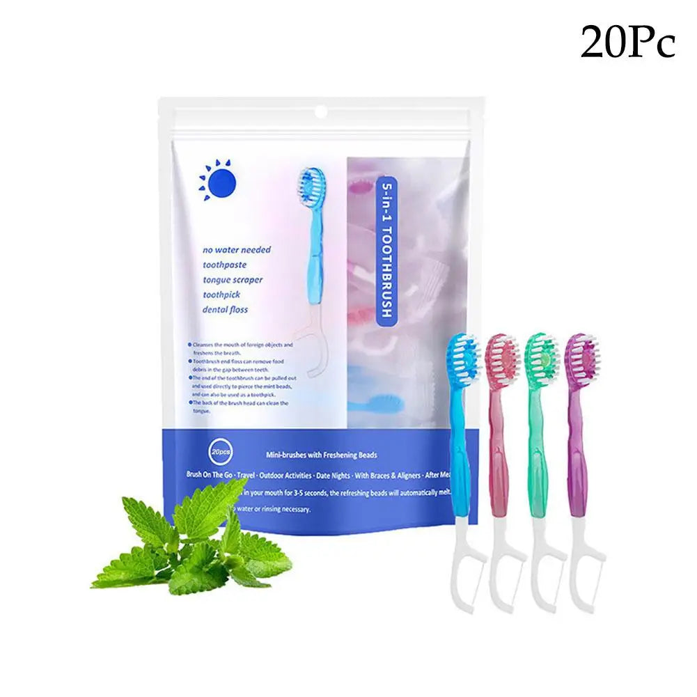 Portable Travel Toothbrush Mini Disposable Toothbrushes Individually Qme F
