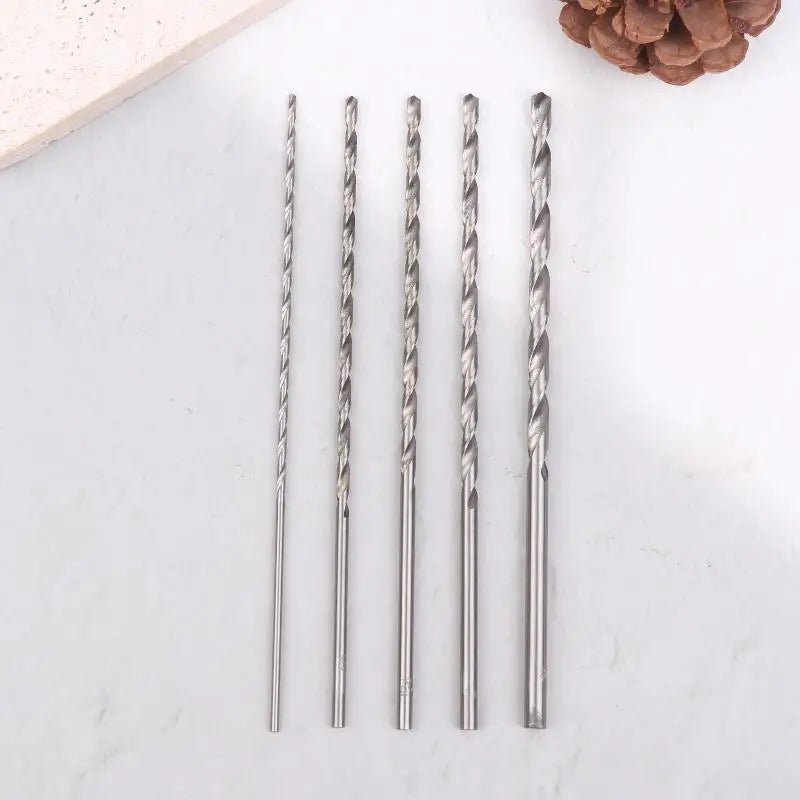 5Pcs 2mm 3mm 3.5mm 4mm 5mm Twist Drill Bit Kit For Wood Plastic Alloy Metal Woodworking Deep Hole Drilling Qme