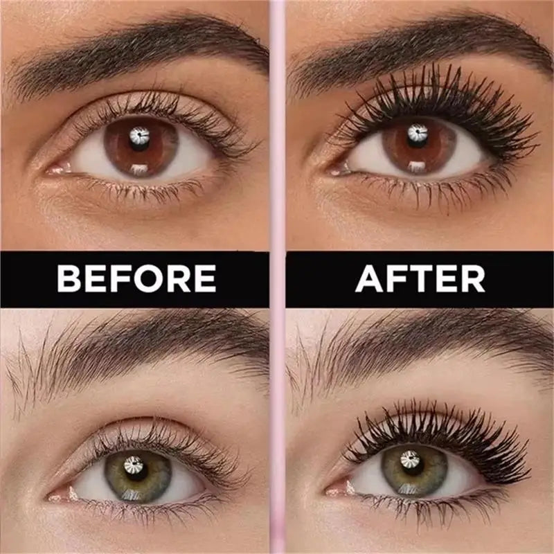 5D Waterproof Mascara Lengthening Eyelashes Women's Make-up Waterproof Mascara Black Silk Fibre Mascara Korean Cosmetics New Qme