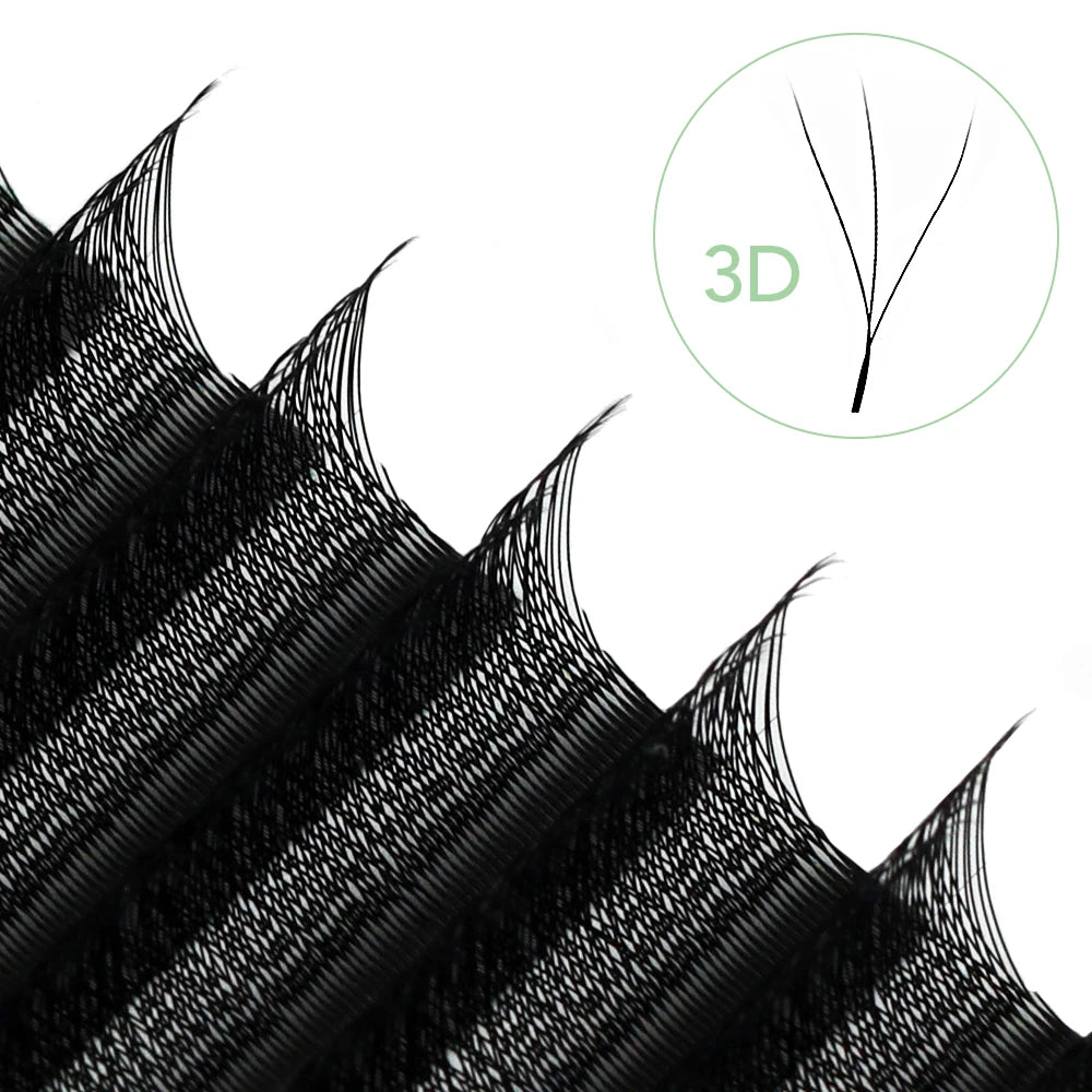 NATUHANA Premade Clover Fans Camellia U Shape Volume Eyelash Qme 3D W SHAPED LU 15mm