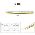 NATUHANA Professional Eyelash Tweezers High-grade Matt Stainless Qme G-06