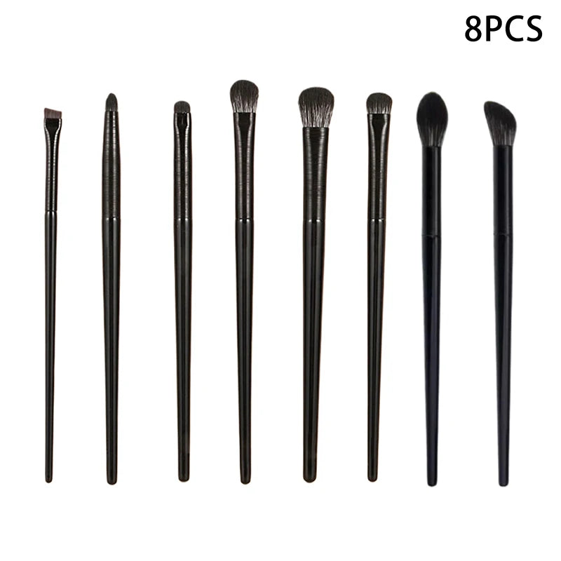 8 Women's Soft Eyeshadow Eyeliner Eyebrow Makeup Brushes Professional Qme 8PCS