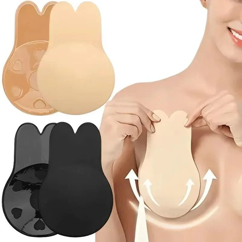 Silicone Breast Patches Breathable Adhesive Strapless Invisible Bra Qme