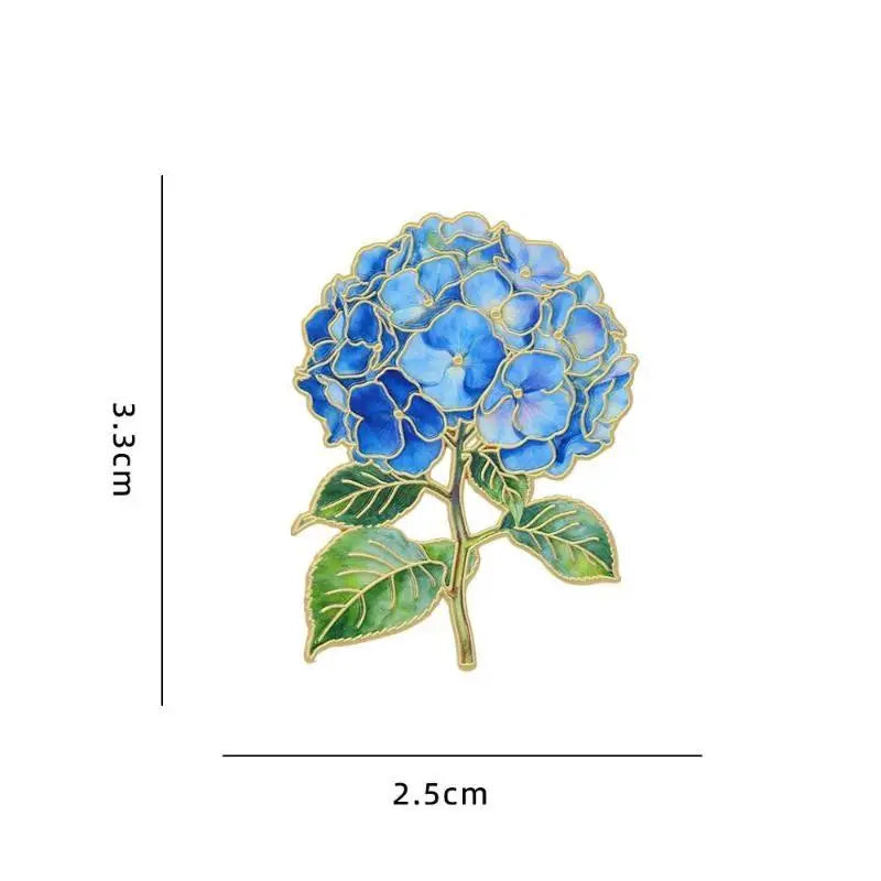 1/4Pcs Assorted Elegant Botanical Enamel Flower Pins Plant Lapel Brooches for School Uniform Decor Students Birthday Gift Qme A1