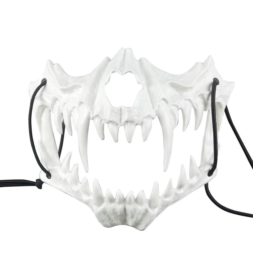 Halloween Skull Party Mask Anime Dragon God Skeleton Half Face Bone Animals Cosplay Dance Prom Costume Props Skullmask Qme