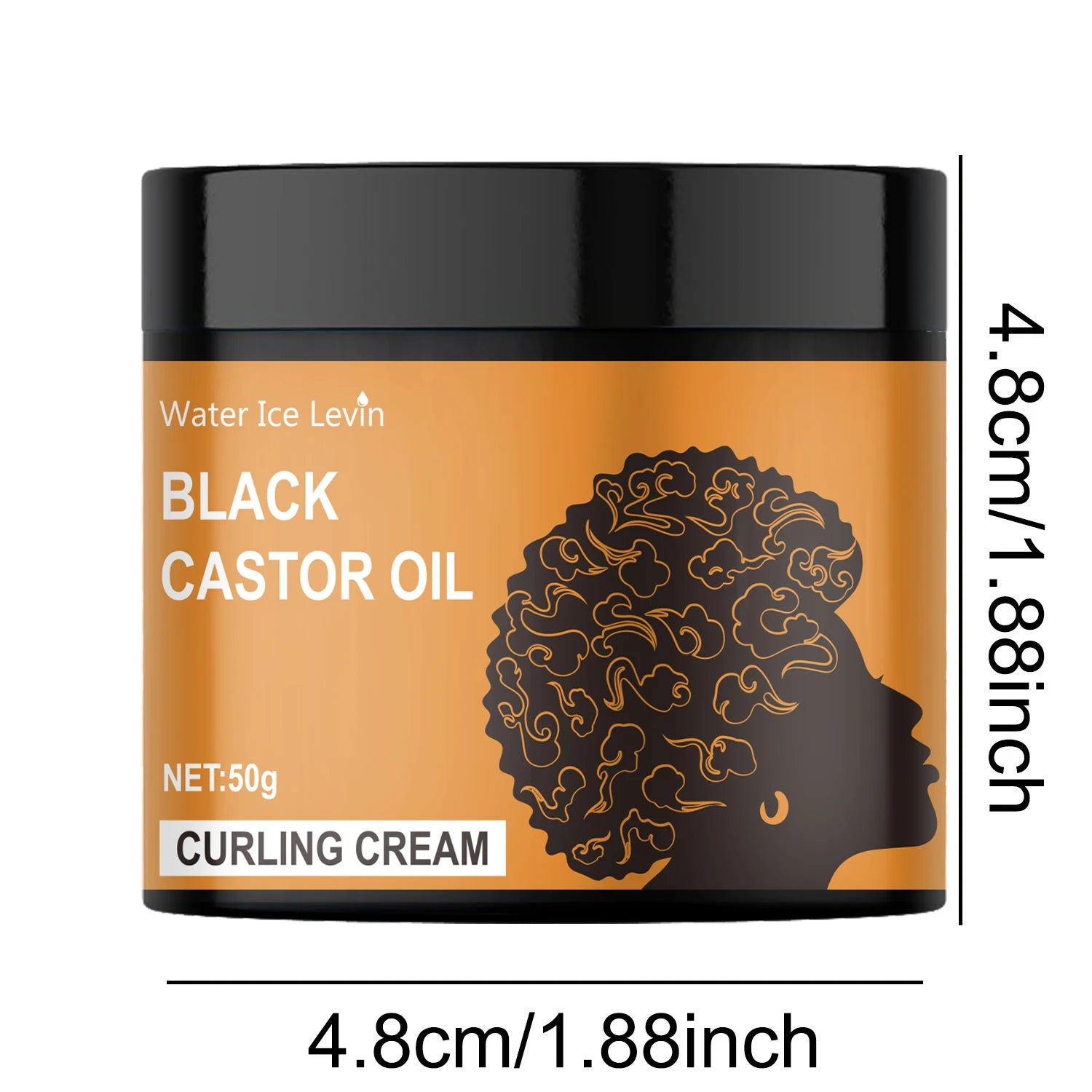 Black Castor Oil Curling Cream, Styling Curling Cream, Long-Lasting Frizz-Free Curls, Moisturizing and Elastic Styling Conditioner Suitable for Curly Hair - Suitable for All Hair Types Qme