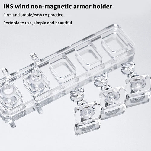 1 5 10Grid Non-magnetic Nail Display Stand Reusable Holder Sample Qme