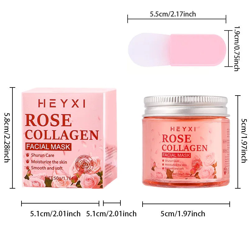 Rose Collagen Tear Off Facial Mask Deep Moisturizing All-weather Care Qme