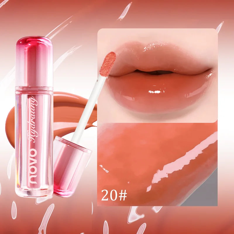Watery Glassy Lip Gloss Glaze Mirror Shine Lipstick Hydrating Qme 20