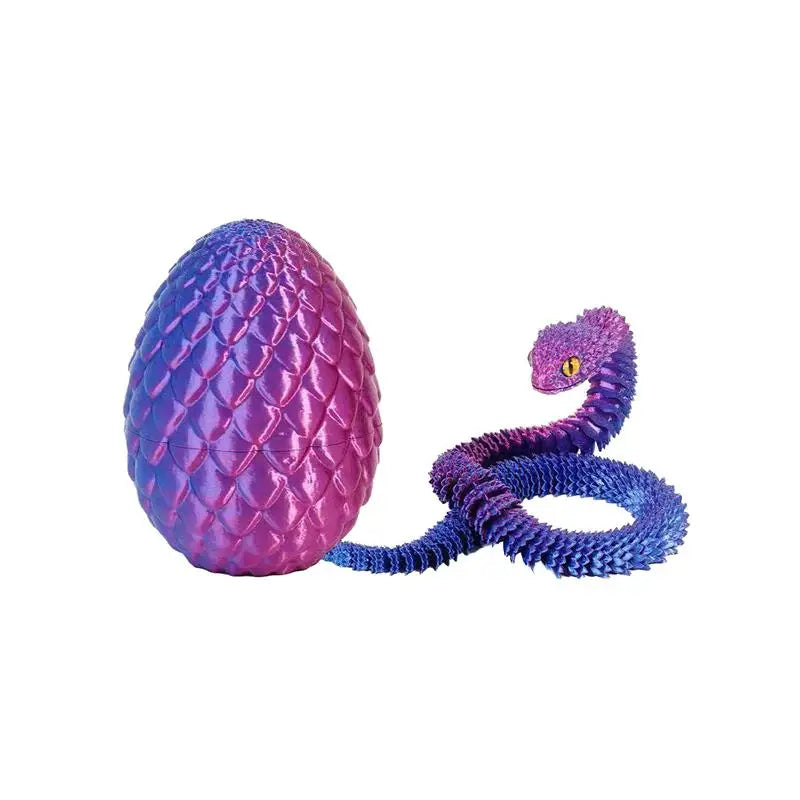 3D Printed Snake Egg Mobility Simulate Ornament Cool Funny Figurine Qme StyleA