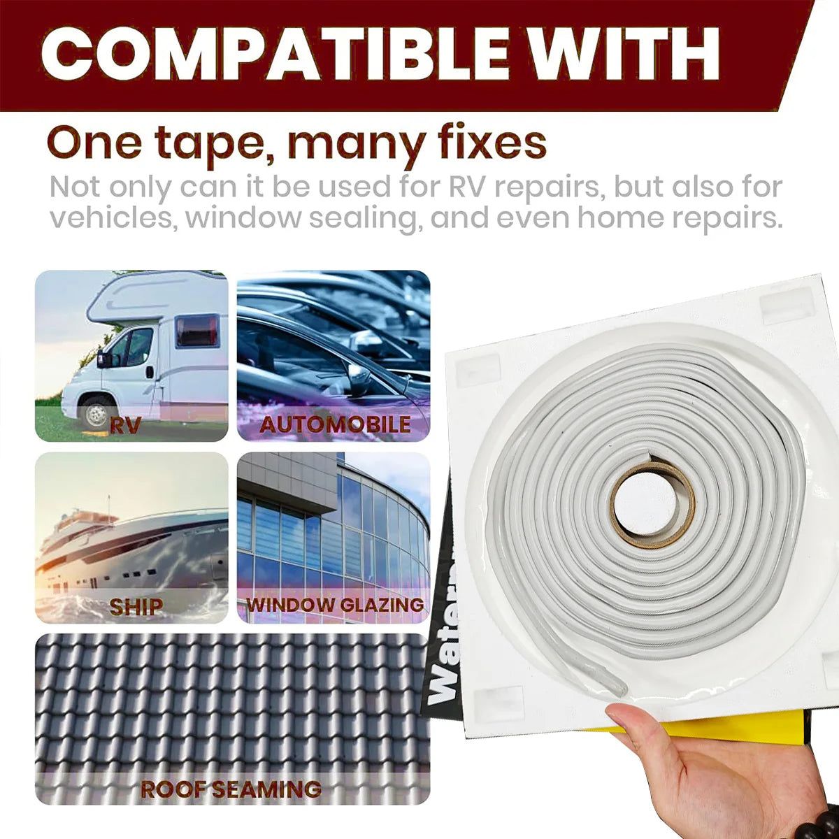 Headlight Sealant Seal Snake Car Headlamp Glue Butyl Rubber Glue Reseal Hid Headlamps Taillight Shield Glue Waterproof Tapes Qme