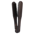 Double Brushes Comb Hairdressing Comb Professional Hairdressing Comb Double Brushes Wooden Anti static Hair Straightener Tool Qme black
