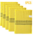 5Pcs Shower Bath Scrub Glove Korean Exfoliating Body Scrubs Shower Towels Wash Cloth Portable For Adults Coarse Grain Brush Qme Yellow