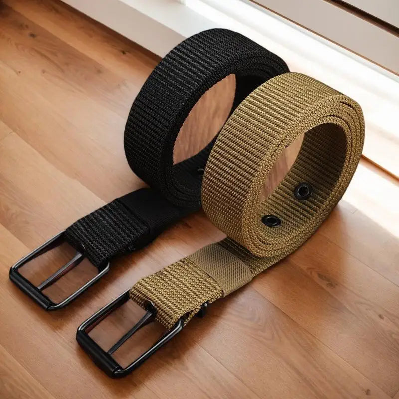 Unisex Trendy Belt Pin Buckle Outdoor Sports Jeans Accessory Porous Qme