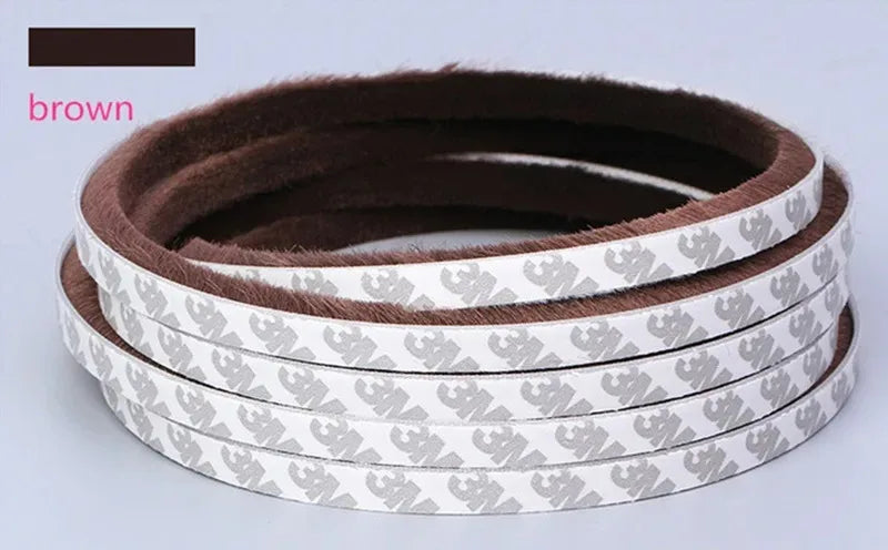 5 Meter Self-adhesive Sealing Wind-proof Brush Strip Home Door Window Qme Brown 9mmX15mmX5M