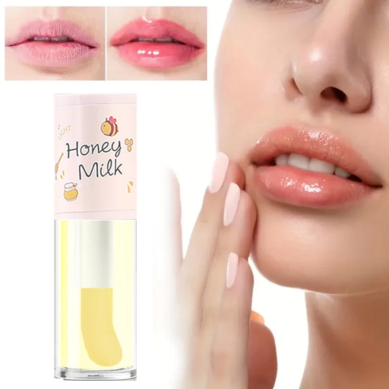 Fruit Flavored Lip Oil Long-lasting Moisturizing Brightening Qme Honey milk