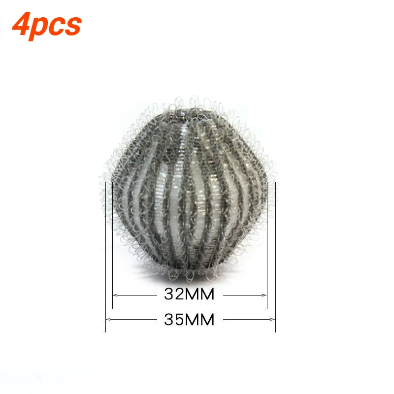 2/4pcs Pet Hair Remover Hair Catcher Reusable Clothes Filter Washing Machine Balls Clean Laundry Ball Washing Machine Accessory Qme 4pcs-gray