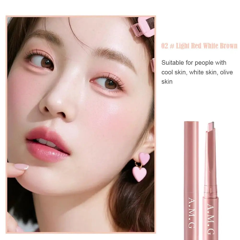 Double-headed Silkworm Eyeliner Pen Creamy Smooth Blendable Lying Qme 02