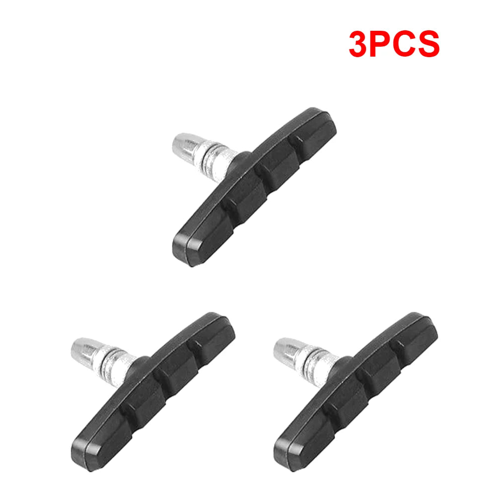 1-5PCS Durable Bicycle Silent Brake Pads V Brake Holder Rubber Blocks for Long-Lasting Performance Cycling Accessories Qme 3 PCS
