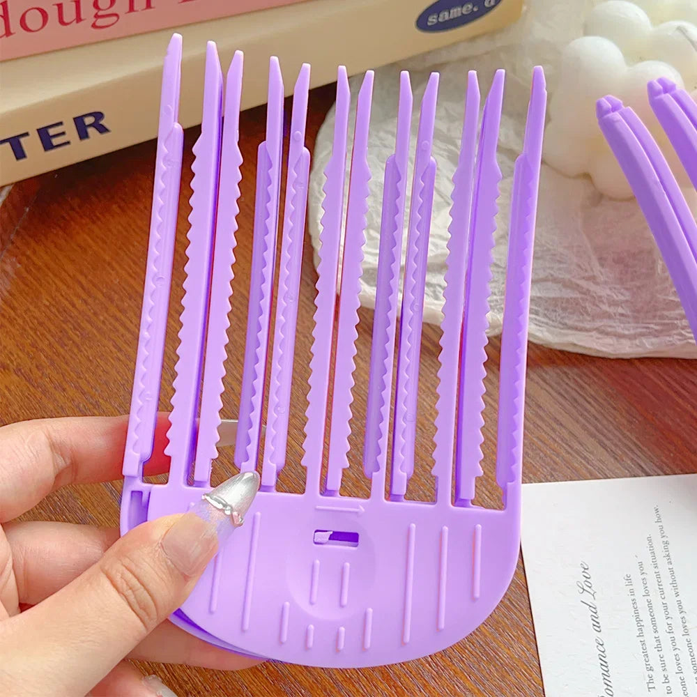 3/6Teeth Fluffy Hair Roots Clips Comb Lazy Hair Top Styling Curling Barrel Portable Korean Hairs Clip Volume Wind Sculpting Comb Qme