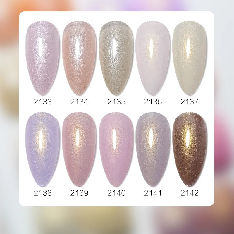Arte Clavo Pearl Shell Gel Nail Polish Glitter Auroras Soak Off UV Qme