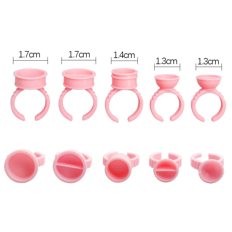 Bag Glue Rings Eyelash Extension Supplies Makeup Tool Disposable Qme