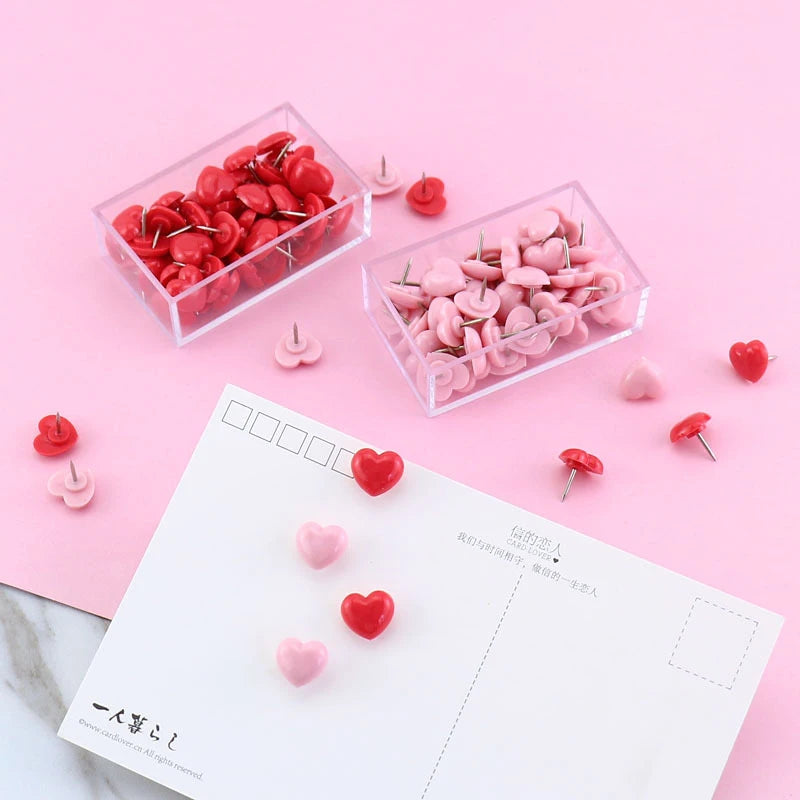 Intricate Love Heart Push Pins Cork Board Wall Bindings Qme