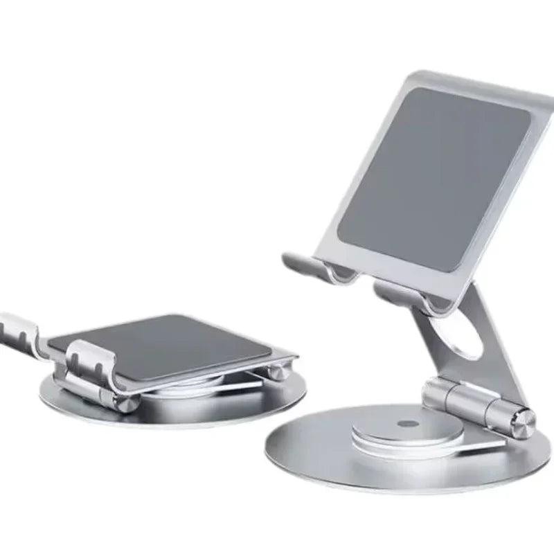 Universal Metal Tablet Stand Desk Mobile Phone Holder For iPhone iPad Xiaomi Huawei Samsung Foldable Tablet Bracket Tablet Stand Qme P57 silvery