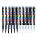12 Pcs Black/White Premium Soft Tip Acrylic Marker Set Black White Acrylic Markers for Wood Ceramic Festival Craft Making Qme 6 black 6 white