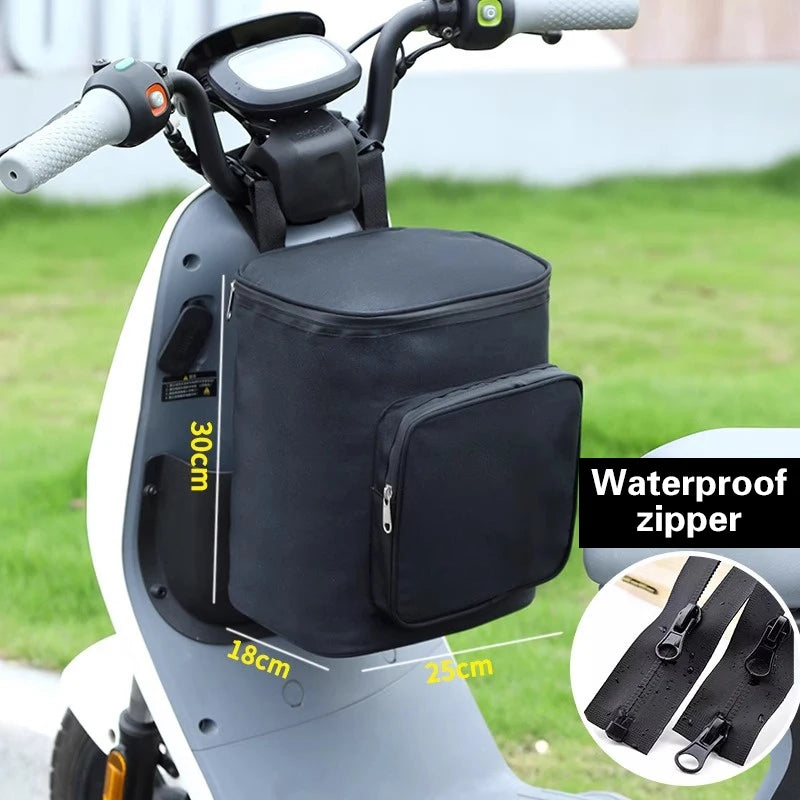 Electric Bicycle Travel Bag Waterproof Motorcycle Cargo Carrying Heat Qme 30CM black