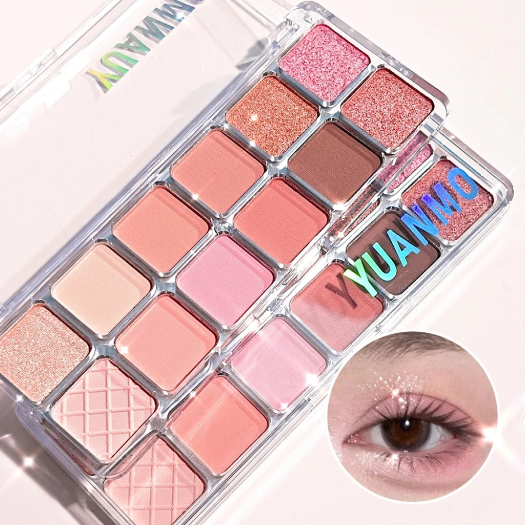 12 Colors Matte Pearl Eyeshadow Palette Christmas Waterproof Qme