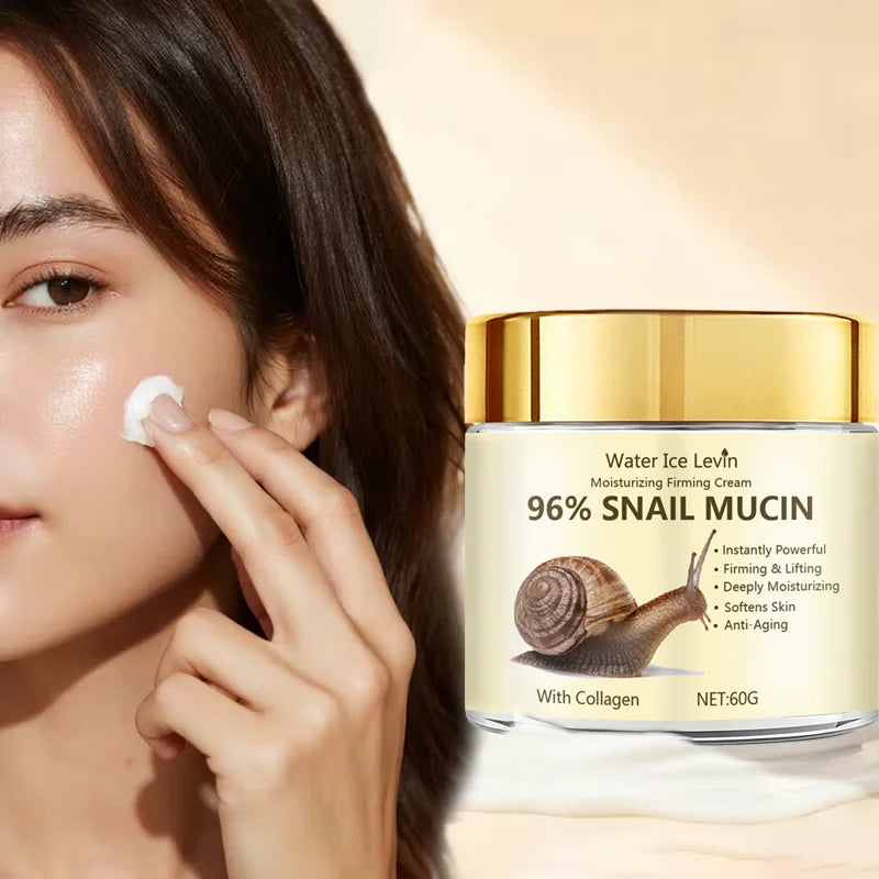 Snail Mucin Firming Cream with 96% Extract - Moisturizer for Lifting, Wrinkle Reduction & Deep Hydration. Qme