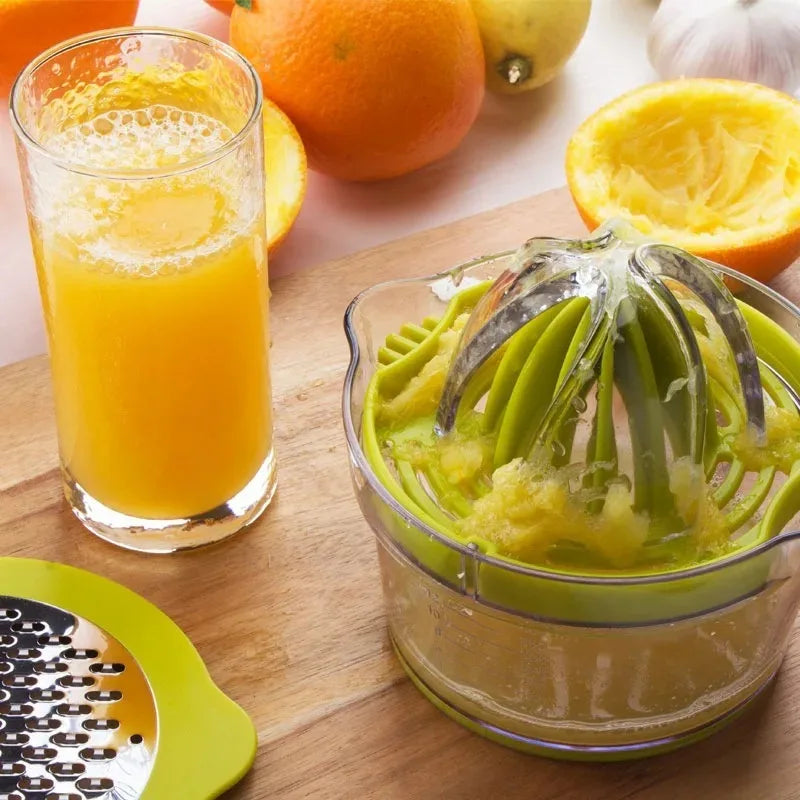 4-in-1 Citrus Lemon Orange Juicer Manual Hand Squeezer Built-in Qme