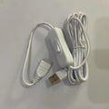 3pcs USB Cable With Switch ON/OFF 2Meters Length USB Extension Cable Toggle for USB Lamp Fan Power Supply Qme White 3 Pieces