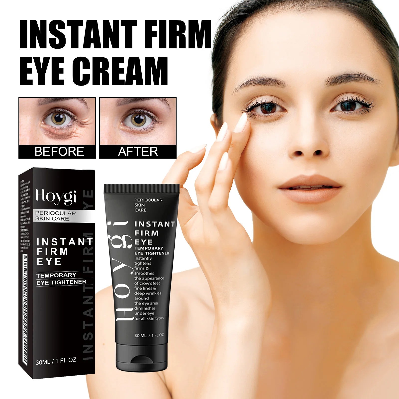 Instant Firm Eye Cream Under Eye Tightening Treatment for Fine Lines Dark Circles & Puffiness Smoothing Lifting Skincare Product Qme