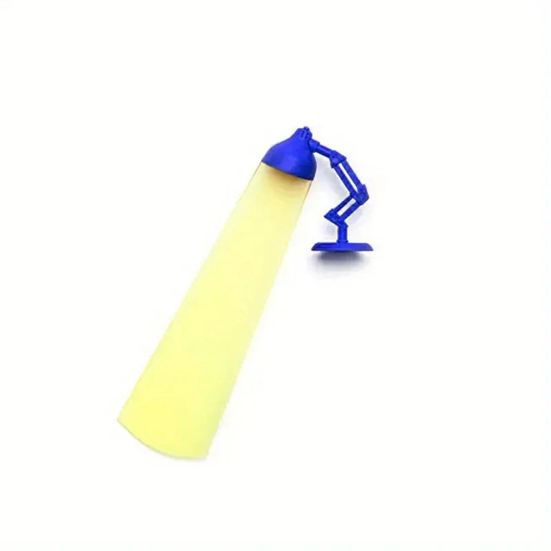 1pc Unique Cartoon Desk Lamp Shape Bookmark - Perfect for Office Stationery Qme Blue