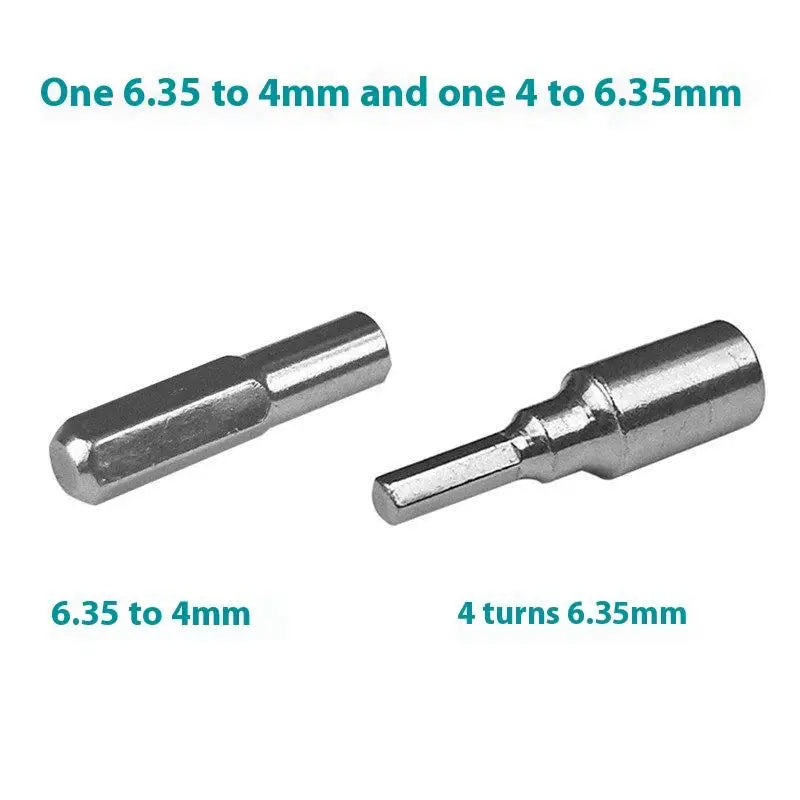 4MM To 6.3MM Hex Transducer Adapter Socket Magnetic Parts For Screwdriver Drill Bits Hand Tool Qme 2pcs