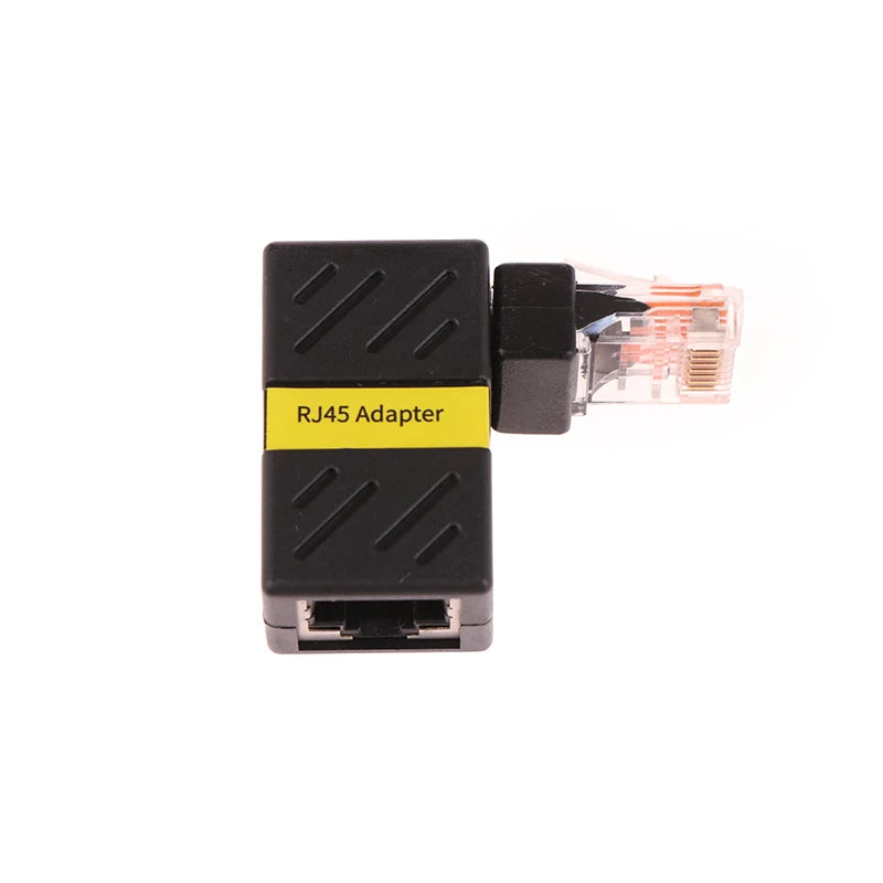 360 Rotatable Network Plug RJ45 Gigabit Adapter 90 Degrees Right Qme