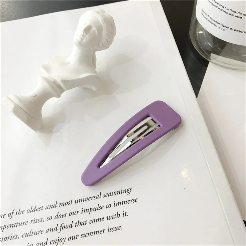 2Pcs/Set Cute Candy Colors Dripping Hairpins BB Clip Girls Children Hair Pin Barrette Accessories Women Kids Hairgrip Headdress Qme S12Purple 2Pcs