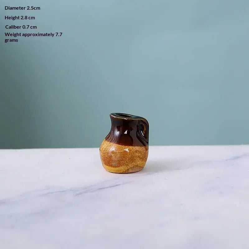 1Pcs Creative DIY Magnetic Flower Arrangement Decorative Object For Home Kitchen Decoration Mini Ceramics Vase Fridge Magnet Qme A5