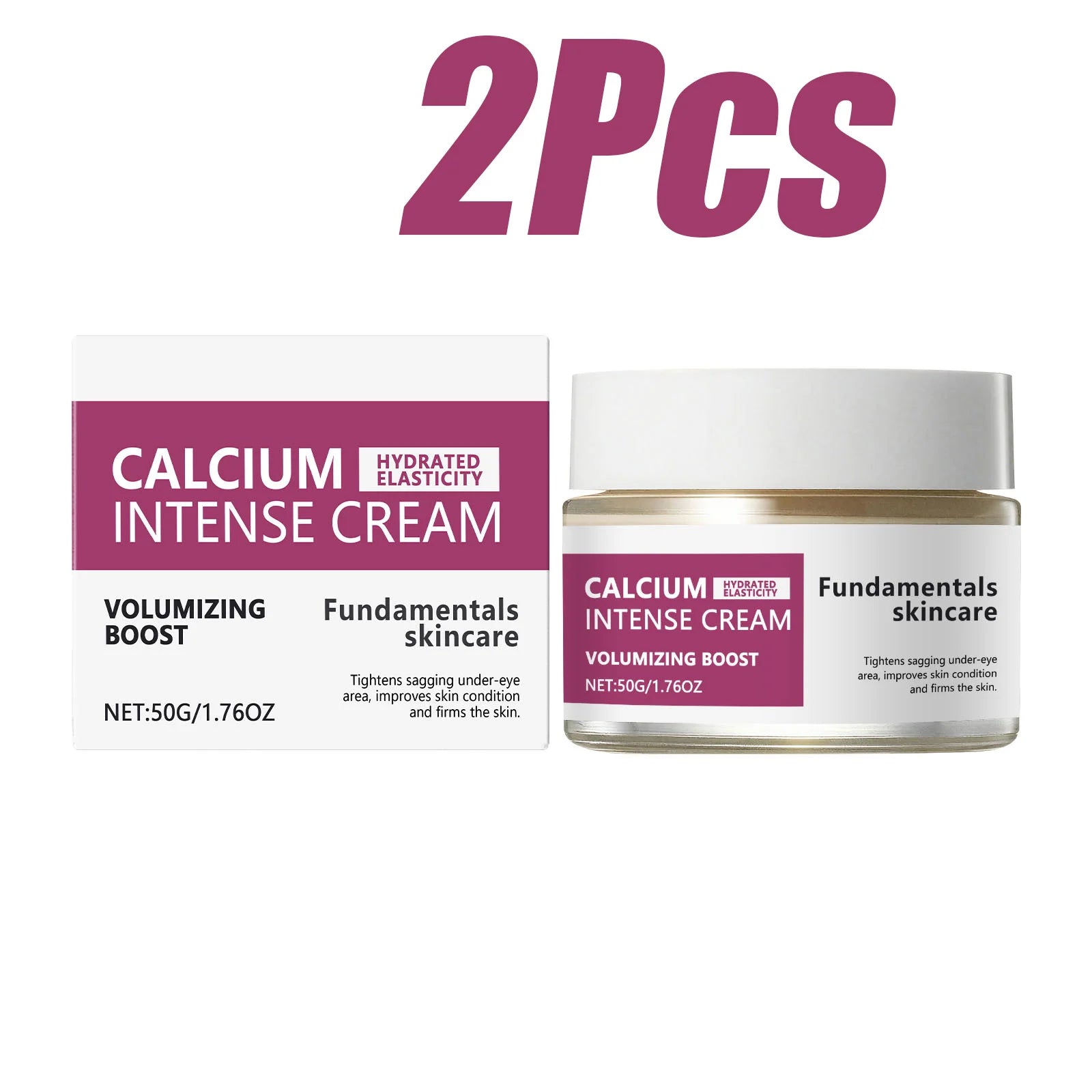 Calcium Intense Cream Tighten Skin Elasticity Enhance Moisturizing Facial Firming Improve Skin Sagging Nourishing Facial Lifting Qme 2 x 50g Boxed