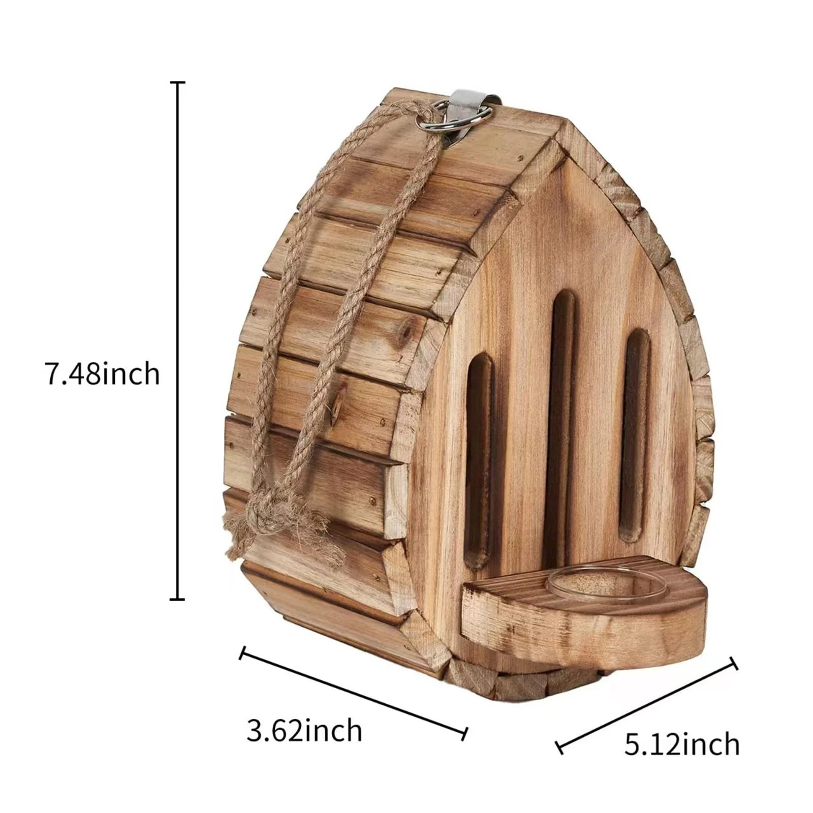 Wood Butterflies Houses with Rope Wooden Butterfly Habitat & Feeder 2In1 Hangable Decorative Nesting Box for Moths Bee Insect Qme