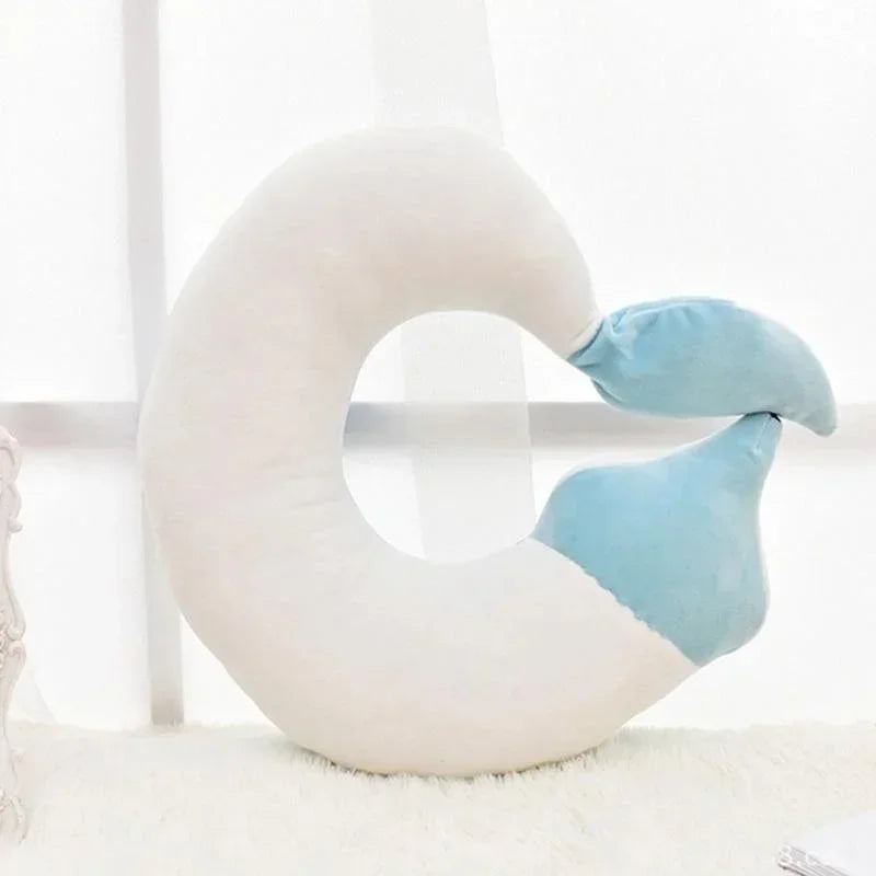 Travel Pillow U Shape Neck Pillow Cute Fox Pillow Hug Sleeping Pillows Ornamental Pillow Office Sleep Pillow 30*30*8CM Qme