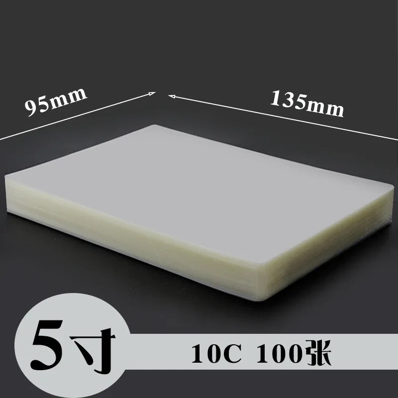 A4 A3 Thermal Laminating Sheets Waterproof Clear Transparent Laminator Film for Photos Documents Cards Protection 80-150mic Qme 10C 95 135mm