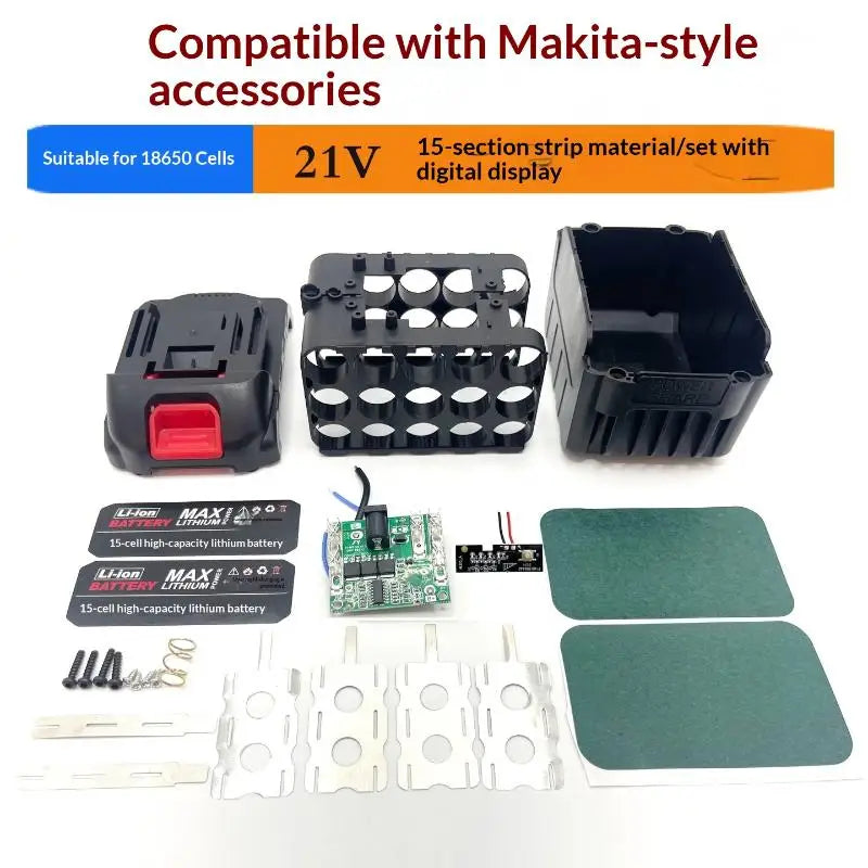 21V Battery Case Screwdriver 5X 10X 15X 20X 30X 18650 Holder 5S 50A Qme A8